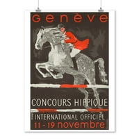 Geneve - Concours Hippique Vintage Poster Switzerland C