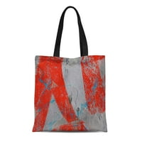 Platno tote torba Crveni moderni apstraktni grafiti Fotografska plava urbana raspršivačka boja za ponovnu