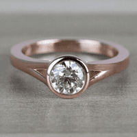 2ct okrugli rez Moissanite VVS1 D Sterling Srebrni okvir Set Solitaire Prsten za žene Fini nakit