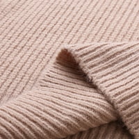 Ženski pleteni džemper Čvrsti džemper, pleteni dugi rukav, toplotni džemper debela pletena dukserica
