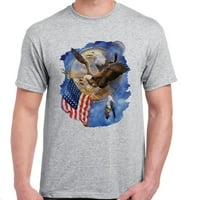 Muškarci Američki zastava ćelav Eagle Dreamcatcher T majica Thirt Grafički tee Top Navy XL