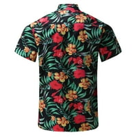 Muške majice meke udobnosti Muške proljeće ljeto casual cvjetno havajska plaža tropsko casual gumb niz