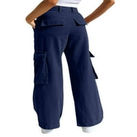 Diconna ženske baggy teretne hlače Y2K vintage prevelizirani trenerci višestruki džepovi ravno nogu