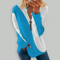Ženske bluze Bluza Labavi grafički s dugim rukavima Otisci ženskih plus košulja Henley Ljetni vrhovi