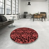Ahgly Company u zatvorenom okruglom uzorkovima u obliku lave crvene prostirke, 8 'krug
