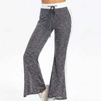 Simu Womens Ležerne prilivne hlače Comfy Fashion Ženski slobodno vrijeme Labavi solid patchwork pantalone