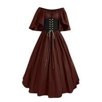 Dasayo Srednjovjekovna haljina za renesansnu haljinu za žene Vintage Halloween Gotic haljina s korzetom