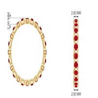 1. CT je stvorio rubin veternity geometrijski prsten za žene, 14k bijelo zlato, SAD 12.50