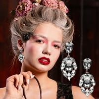 Heiheiup modne naušnice od nehrđajućeg čelika Okrugle minđuše žene Kreativne minđuše Diamond Dangling