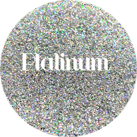 Glitter Heart Co. Glitter - visokokvalitetni poliesterski sjaj - Boca 2oz - Platinum - holografsko srebro