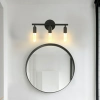 Zidna svjetiljka na željeznom zidu stilska i jednostavna vintage zidna svjetlost, tri glava toaletna