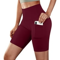 Zlekejiko Ženski džepovi za trening visoki struk joga trčanje trbuh hlače kontrole Hlače joge hlače