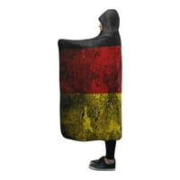 Pokrivači s kapuljačom Grunge zastava Njemačke bacati nosove anti-piljne polarne fleke pokrivač