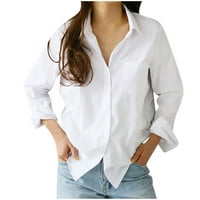 Košulja modne žene dugih rukava od krug navraćaju CALESTI CALEST TOPS košulje s dugim rukavima za žene