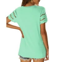Ženski ležerni okrugli vrat Summer Majica kratkih rukava s kratkim rukavima TOP bluza