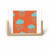 Oblačno kišnica Kapljica narančasta Photo Frame Frame Frame StonePop zaslon