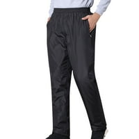Casual pantalone za muškarce elastični struk svestrane baršunaste pantalone s džepovima crna veličina