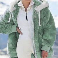 Scyoekwg Clearence ženske vrhove Dressy Casual Fall Women Plus zip jakna s kapuljačom kaput zimska topla