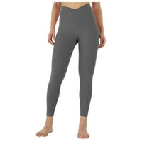 Iopqo joga hlače za žene ženske križne struk joge gamaše sa unutrašnjim džepom vježbanje trčanja hlače