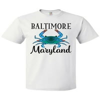 Inktastična baltimore Mariland Plava majica Crab