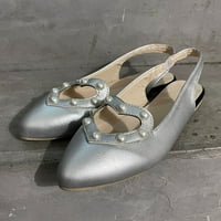 Žene Casual Love Pearl elastični opseg ravnih prstiju sandale s niskim cipelama Ženske cipele Niske