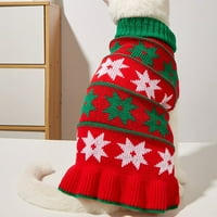 Shulemin PET džemper haljina topla visoka ovratnik Dot Print Dog Pleted Princess haljina odjeća za Božić