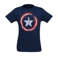 Captain America Nestrpljiva Shield Mornac Majica-4xlarge