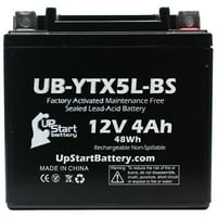 Zamjena Fabrika Suzuki LT Quadsport 80cc, bez održavanja, ATV baterija - 12V, 4Ah, UB-YTX5L-BS