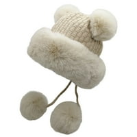 Adviicd Thermal Traper šešir šešir debeli slatki šešir za snijeg Ženska uši topla pletena vunena zaštita
