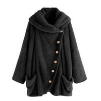 CPTFADH Ženske jakne i kaputi Žene Ležerne prilike sa čvrstim korpama Veliki džepovi Cloak Kaputi Vintage