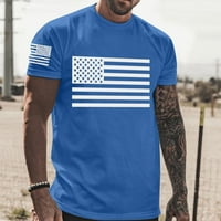 Muška majica Dan neovisnosti Ležerna mekana zastava Odštampana pamučna majica s vratom i kratkim rukavima