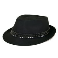Premium crni protivena traka Fedora šešir