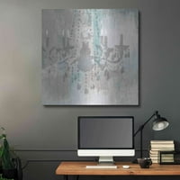 Luxe Metal Art 'Candelabra Teal I' by James Wiens, Metal Wall Art, 36 X36
