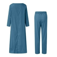 Ženske odjeće Pluas Površina Pamučna posteljina Atletska vreća za pantalone Labavi fit casual setovi