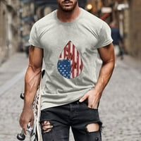 Clearice Muške košulje 4. srpnja Teers American Zastava Ispiši pulover kratkih rukava majica Tee majice