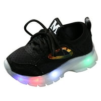 Djeca dječja dječaka dječaci prozračne mrežice LED svjetlosne sportske cipele chmora