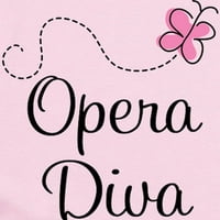 Cafepress - slatka opera Diva novorođenčad - beba svjetlo bodi, size novorođenče - mjeseci