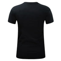 Muški novi ljetni tiskani kratki kratki ružni majica velike veličine, crna, xxxxxl