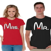 Neugodni stilovi koji odgovaraju par majicama MRS i MR majica za parove za venčanje i godišnjice braka