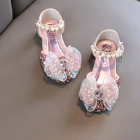 B91XZ Toddler Dječje sandale Kids cipele jesen Novo dječje princeze cipele luk čvorove kožne cipele cipele za ples cipele kolu za mališano dijete veliko dijete, veličine 3
