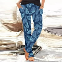 Ženske hlače Summer Harem klizanje na plaži Boho Lagane casual labave pantalone sa džepovima za žene