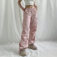 FVWitlyh pantalone za ženske pamučne pantalone Ležerne prilike sa labavim teretnim hlačama Street Big