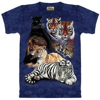 Veliki majica CAT Collage Plava Kids Unise pamuk kratki rukav