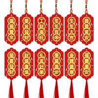 Bcloud Prikladan vješanje Ornament Dodajte atmosferu Tkanina znakova Novogodišnji privjesak za festival