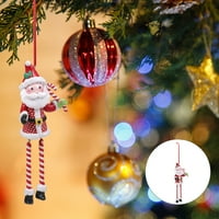 Duga noga polimerna glina Santa klauzula ukras Božićni dekor Lijep privjesak