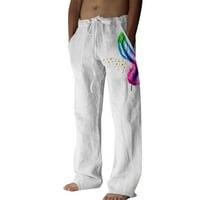 Muške hlače Ležerne prilike ispisane džepove čipkaste pantalone velike veličine za muškarce