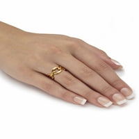 PALMBEACH nakit žuti zlatni jonski prsten od nehrđajućeg čelika