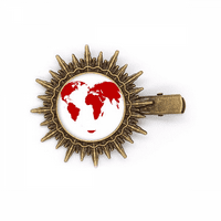 Karta Crvenog svijeta Crvena svet zaljubljena za kosu za kosu za šeće za šešir za sunčanje Retro metalni