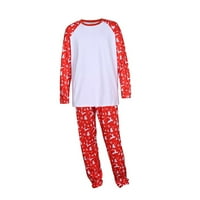 Sdjma Božićska dječja tiskana bluza + hlače xmas Porodica podudaranja pidžama set