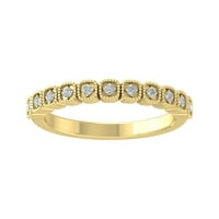 Araiya 10k žuti zlatni dijamantni prsten, veličina 5.5
